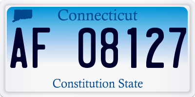 CT license plate AF08127