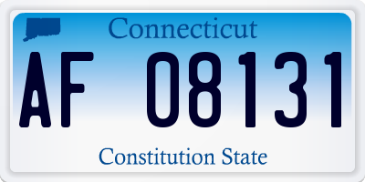 CT license plate AF08131