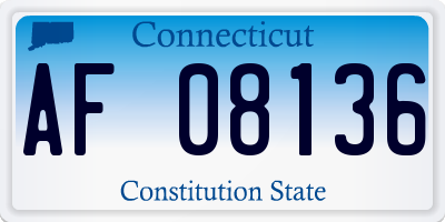 CT license plate AF08136