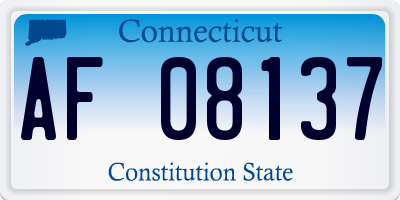 CT license plate AF08137