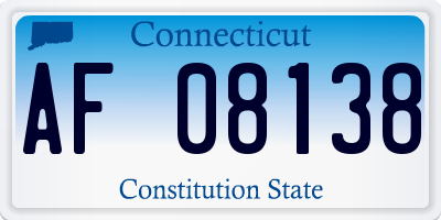 CT license plate AF08138