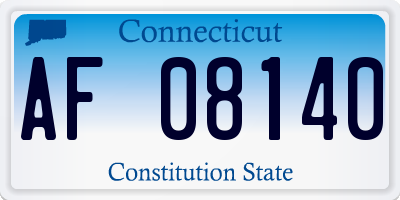 CT license plate AF08140