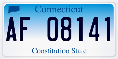 CT license plate AF08141