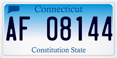CT license plate AF08144