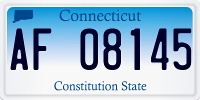 CT license plate AF08145