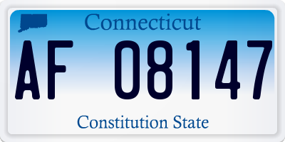 CT license plate AF08147