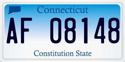 CT license plate AF08148