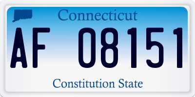 CT license plate AF08151