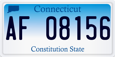CT license plate AF08156