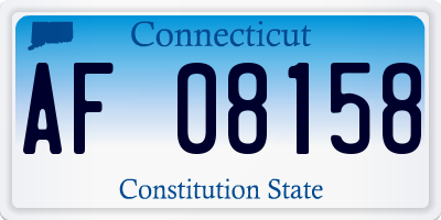 CT license plate AF08158