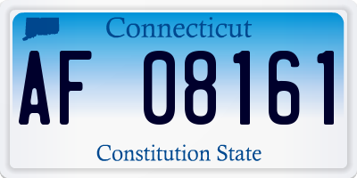 CT license plate AF08161