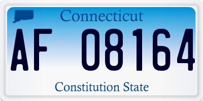 CT license plate AF08164