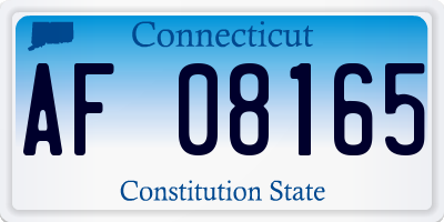CT license plate AF08165