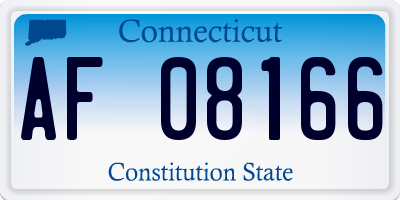 CT license plate AF08166