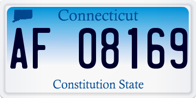 CT license plate AF08169