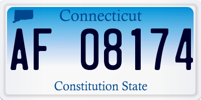 CT license plate AF08174