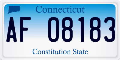 CT license plate AF08183