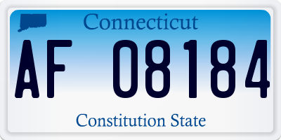 CT license plate AF08184