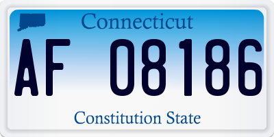 CT license plate AF08186