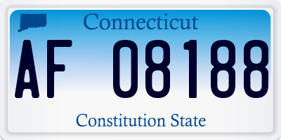 CT license plate AF08188