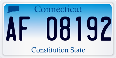 CT license plate AF08192