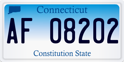 CT license plate AF08202