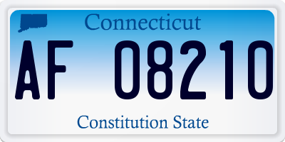 CT license plate AF08210