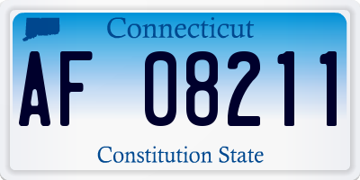 CT license plate AF08211
