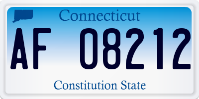 CT license plate AF08212