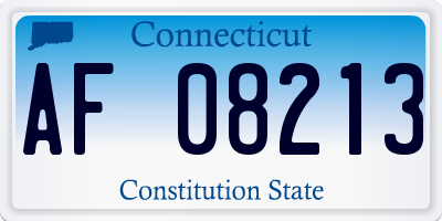 CT license plate AF08213