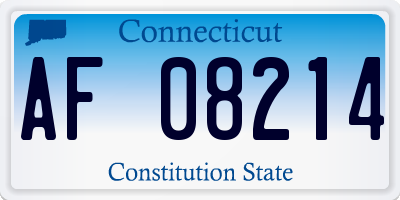 CT license plate AF08214