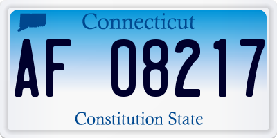 CT license plate AF08217