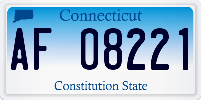 CT license plate AF08221