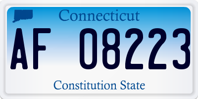 CT license plate AF08223