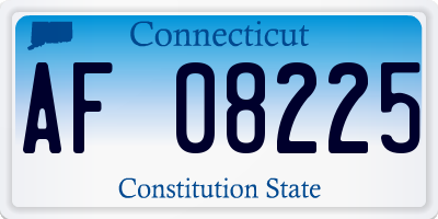 CT license plate AF08225