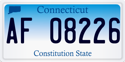CT license plate AF08226
