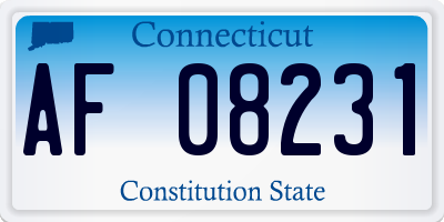 CT license plate AF08231