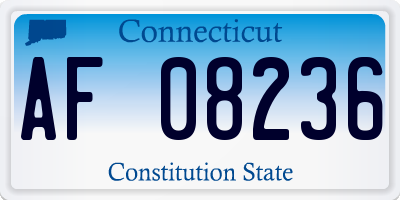 CT license plate AF08236
