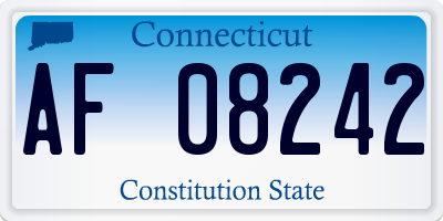 CT license plate AF08242