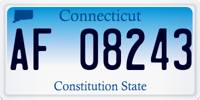 CT license plate AF08243