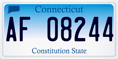 CT license plate AF08244