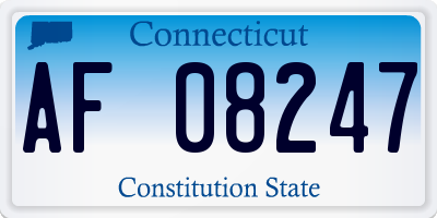 CT license plate AF08247