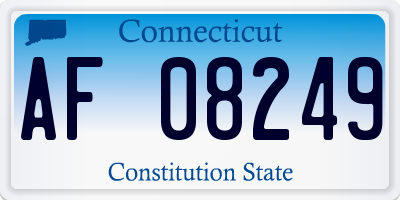 CT license plate AF08249