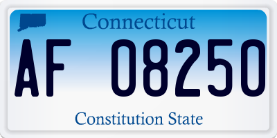 CT license plate AF08250