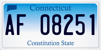 CT license plate AF08251