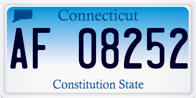 CT license plate AF08252