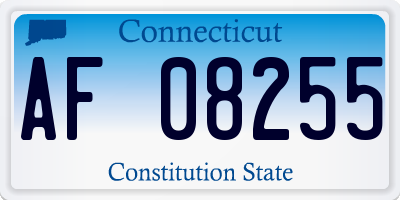 CT license plate AF08255