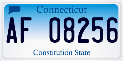 CT license plate AF08256