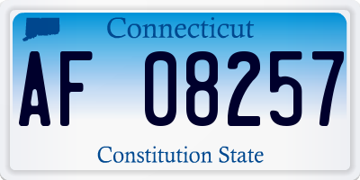 CT license plate AF08257