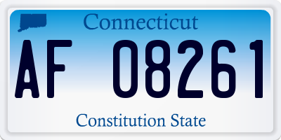 CT license plate AF08261